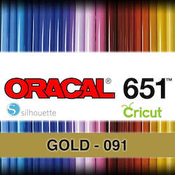 Oracal 651 Adhesive Vinyl: Gold 091 Adhesive Vinyl