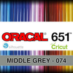 Oracal 651 Adhesive Vinyl: Middle Grey 074 Adhesive Vinyl