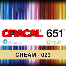 Oracal 651 Adhesive Vinyl: Cream 023 Adhesive Vinyl
