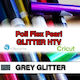 GREY Glitter Poli Flex HTV Iron-on