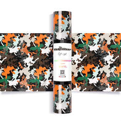 Products: Orange Camouflage HTV