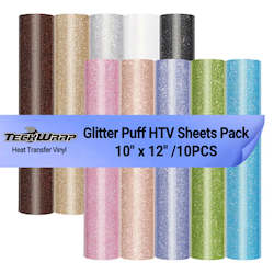 Glitter Puff HTV Sheets Pack