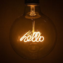 Neon Bulb - Hello Hello WW Hanging
