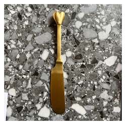 Home Decor: Heart pate Knife - Gold