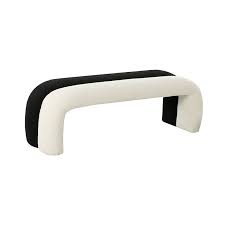 Montalto Bench Seat - Black + White