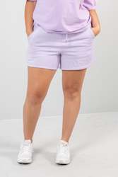 Clothing: Lilac Wahine Embossed Shorts