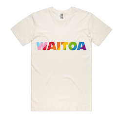 Waitoa Rainbow Tee – Unisex, White