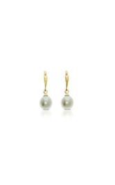 9ct yellow gold freshwater pearl drop earrings from Walker and Hall Jeweller - Walker & Hall
