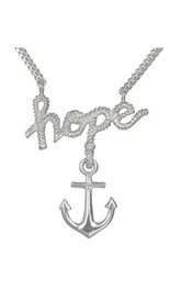 Zoe & Morgan Hope and Anchor necklace - Sterling Silver from Walker and Hall Jeweller - Walker & Hall