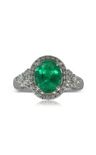 18ct white gold emerald and diamond dress ring from Walker and Hall Jeweller - W…
