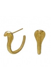 Zoe & Morgan 9ct Mini Cobra Hoop earrings from Walker and Hall Jeweller - Walker & Hall