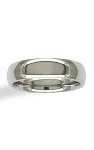 Polished titanium men's band from Walker and Hall Jeweller - Walker & Hall