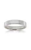 9ct white gold 4mm square profile wedding band from Walker and Hall Jeweller - Walker & Hall