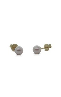 9ct yellow gold Akoya pearl studs - 6mm from Walker and Hall Jeweller - Walker & Hall