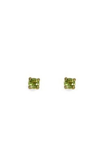 9k yellow gold small peridot studs from Walker and Hall Jeweller - Walker & Hall