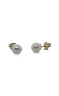 9ct yellow gold Akoya pearl studs - 7mm from Walker and Hall Jeweller - Walker & Hall