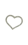 18k white gold diamond and enamel heart brooch from Walker and Hall Jeweller - W…