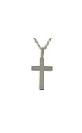 Sterling silver solid cross pendant from Walker and Hall Jeweller - Walker & Hall