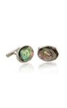 Sterling silver and paua oval cufflinks from Walker and Hall Jeweller - Walker & Hall