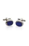 Sterling silver and lapis oval cufflinks from Walker and Hall Jeweller - Walker & Hall