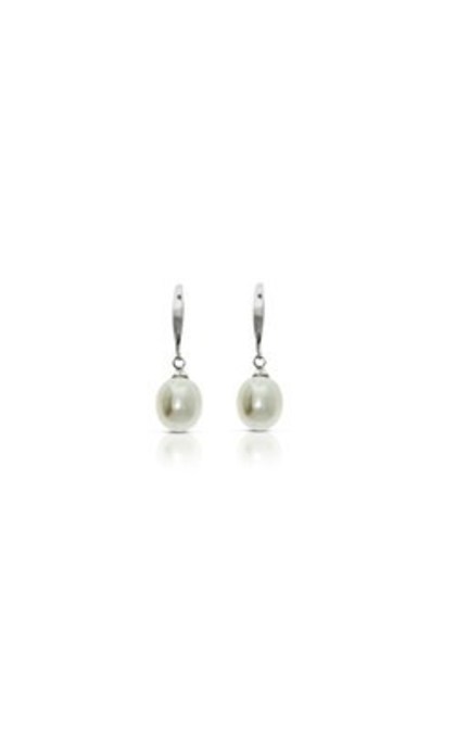 Jewellery: 9ct white gold freshwater pearl drop earrings from Walker and Hall Jeweller - Walker & Hall