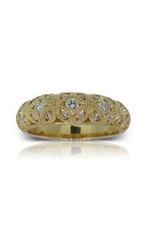 Jewellery: 18ct yellow gold .52ct pave set art deco dress ring from Walker and Hall Jeweller - Walker & Hall