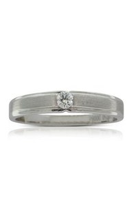 Jewellery: 18ct white gold .08ct diamond couple ring - ladies from Walker and Hall Jeweller - Walker & Hall