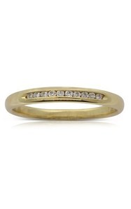 18ct yellow gold .09ct channel set diamond ring from Walker and Hall Jeweller - …