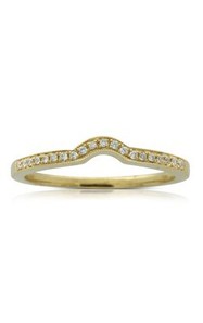 18ct yellow gold .08ct curved band from Walker and Hall Jeweller - Walker & Hall
