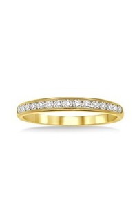 9ct yellow gold .30ct channel set diamond wedding band from Walker and Hall Jewe…