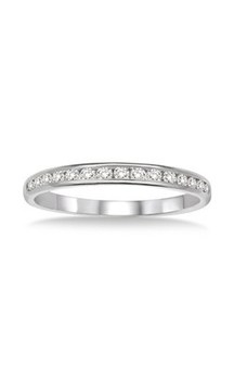 Jewellery: 9ct white gold .30ct channel set diamond wedding band from Walker and Hall Jeweller - Walker & Hall