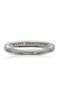 Platinum .10ct channel set diamond ring from Walker and Hall Jeweller - Walker & Hall