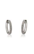 9ct white gold .10ct diamond hoop earrings from Walker and Hall Jeweller - Walker & Hall