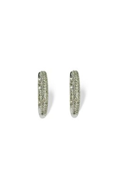 9k white gold pave diamond hoops from Walker and Hall Jeweller - Walker & Hall