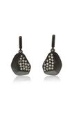9ct white gold & black rhodium .18ct diamond earrings from Walker and Hall Jeweller - Walker & Hall