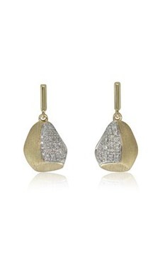 9ct yellow gold .18ct diamond drop earrings from Walker and Hall Jeweller - Walk…