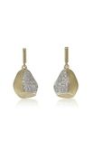 9ct yellow gold .18ct diamond drop earrings from Walker and Hall Jeweller - Walker & Hall