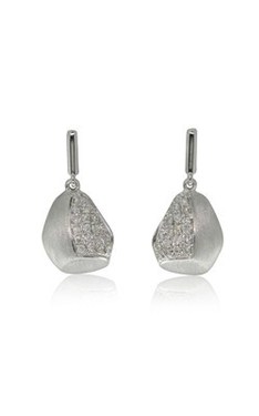 9ct white gold .19ct diamond drop earrings from Walker and Hall Jeweller - Walker & Hall