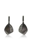 9ct white gold & black rhodium .17ct diamond earrings from Walker and Hall J…