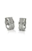 18ct white gold .19ct diamond hoop earrings from Walker and Hall Jeweller - Walker & Hall
