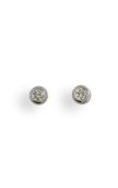 18ct white gold .20ct rubover diamond studs from Walker and Hall Jeweller - Walk…