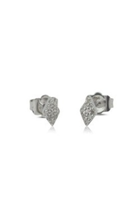 9ct white gold .06ct diamond cluster studs from Walker and Hall Jeweller - Walker & Hall