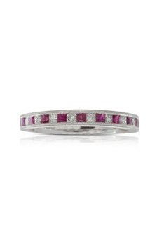 18ct white gold ruby and diamond band from Walker and Hall Jeweller - Walker & Hall