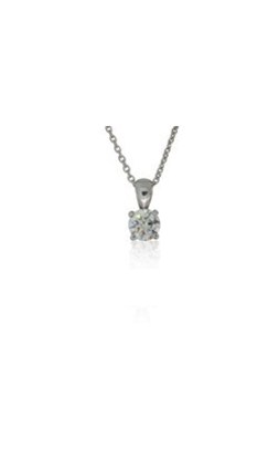 18ct white gold .56ct solitaire diamond pendant from Walker and Hall Jeweller - Walker & Hall