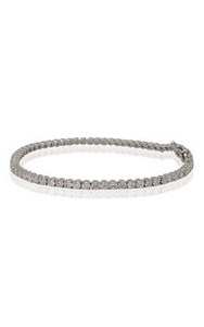 Jewellery: 18ct white gold 4.66ct claw set diamond tennis bracelet from Walker and Hall Jeweller - Walker & Hall