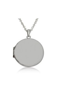 Sterling silver round locket from Walker and Hall Jeweller - Walker & Hall