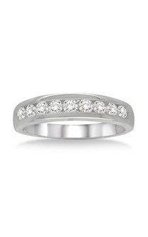 Jewellery: 18ct white gold .50ct channel set diamond band from Walker and Hall Jeweller - Walker & Hall
