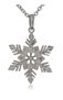 9ct white gold .04ct diamond snowflake pendant from Walker and Hall Jeweller - W…