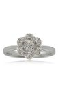 18ct white gold .12ct diamond cluster ring from Walker and Hall Jeweller - Walker & Hall