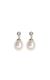 9ct white gold and diamond pearl drop earrings from Walker and Hall Jeweller - W…